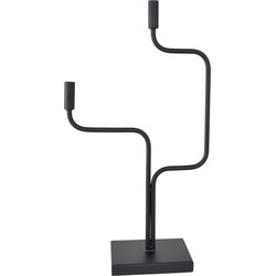 LOFT42 Swing Kandelaar - 2 Kaarsen - Metaal - Mat Zwart - 65x20x15