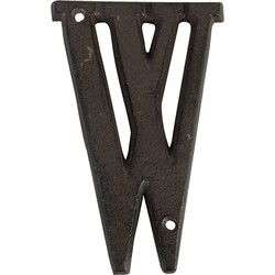 Clayre & Eef IJzeren Letter W 13 cm Bruin IJzer