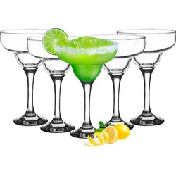 Glasmark Cocktail glazen - 6x - margarita - 300 ml - glas - Cocktailglazen