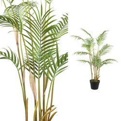 PTMD Palmboom Kunstplant - H104 x Ø70 cm - Plastic pot - Groen