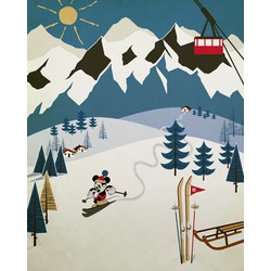 Komar fotobehang Mickey Mouse blauw - 200 x 250 cm - 610743