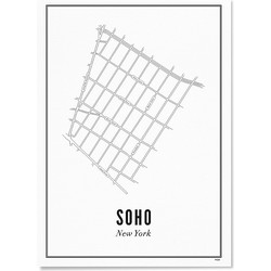 WIJCK. Poster New York SoHo Papier Off-White - 21 x 30 cm