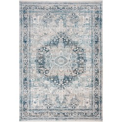 Safavieh Vintage Inspired Indoor Woven Area Rug, Victoria Collectie, VIC933, in Blauw & Grijs, 91 X 152 cm