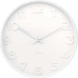 Karlsson - Wandklok Mr. White Numbers Large - Wit- Ø51cm