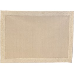 Vloerkleed Rechthoek - Taupe Wol - 200x230x2cm - Norah