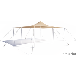 Kit stretchtent 4x4 no wall zand