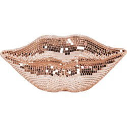 Ornament - Disco Lip - Glass - Rose Gold- 29x10x13,5cm