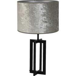 Tafellamp Mace/Chelsea - Zwart/Zilver - Ø30x56cm
