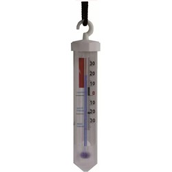 Witte diepvriesthermometer met haakje 19 cm - Buitenthermometers