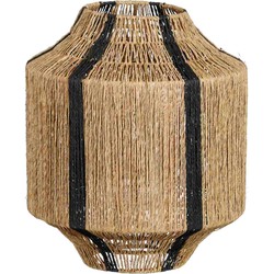 Mica Decorations Lantaarn Liliano - 30x30x36 cm - Jute - Zwart