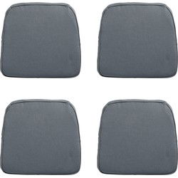 Madison -  Zitkussen Wicker Rib grey - Ca. 48x48 cm - Set van 4
