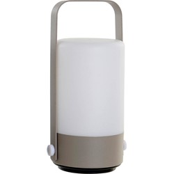LED Lantaarn Khaki - Werkt op batterijen (incl. lamp) - Voor binnen & Buiten