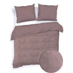 Zo!Home Dekbedovertrek Velluto a Coste Blush Rose 240 x 200 220 cm + 2 slopen 60 x 70 cm