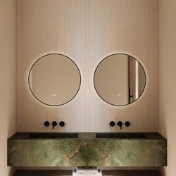 Lumoire Badkamerspiegel met Verlichting - Neon - 80CM Rond - Set van 2 - Anti Condens Verwarming