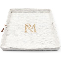 RM Monogram Tray white 50x50