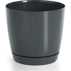 Prosperplast plantenpot - kunststof - antraciet - D16 x H14 cm - Plantenpotten