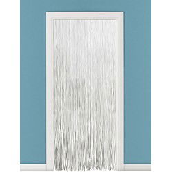 Wit anti insecten gordijn 90 x 220 cm kunststof/plastic PVC twist - Vliegengordijnen