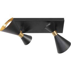 Anne Lighting - wandlamp - Preto - zwart - metaal - opbouwspot - GU10 - 4110ZW