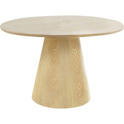 Eettafel Crème - MDF - Ø120x76cm - Eettafel Bolton