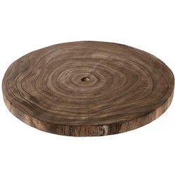 HBX Natural Living Kaarsenbord/deco - houten boomschijf - D26 x H3 cm - Kaarsenplateaus