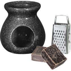 Ideas4seasons Amberblokjes/geurblokjes cadeauset - ylang ylang - inclusief geurbrander en mini rasp - Geurbranders