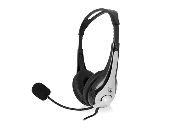 Ewent stereo headset met microfoon & volumeregeling - 