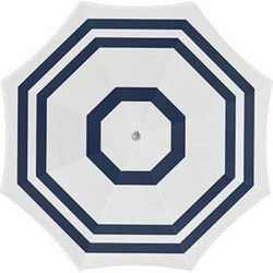Parasol - wit/blauw - D140 cm - UV-bescherming - incl. draagtas - Parasols