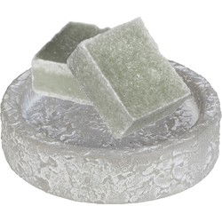 Ideas4seasons Amberblokjes/geurblokjes cadeauset - jasmijn geur - inclusief schaaltje - Amberblokjes