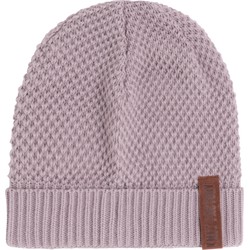 Knit Factory Jazz Gebreide Muts Dames - Beanie - Mauve - One Size