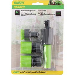 Kinzo tuinslang tuinsproeier / koppelstukken set - Broeskoppen