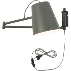 Wandlamp Brisbane - Grijsgroen - 65x18x26cm