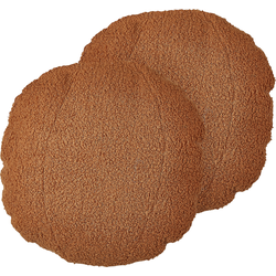 Beliani RUTABAGA - Sierkussen-Bruin-Bouclé