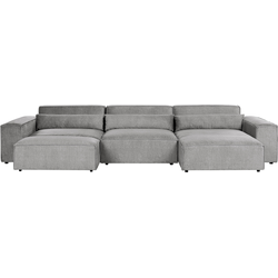 Beliani HELLNAR - Modulaire Sofa-Grijs-Polyester