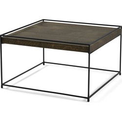 torna THIN WOOD 80 Salontafel - Zwart / Walnut