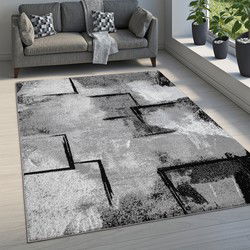 Laagpolig Modern Vloerkleed Modilia - Grijs - 140x200 cm