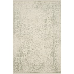 Safavieh Distressed Vintage Indoor Woven Area Rug, Adirondack Collection, ADR109, in Ivory & Sage, 155 X 229 cm