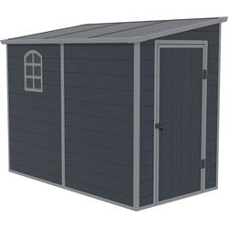 Westmann Kunststof Aanbouw Tuinschuur Hortus L -248x134x194cm - Grijs