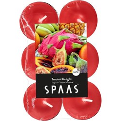 Spaas waxinelichtjes - 12x - Tropical Delight - 4,5 branduren - geurkaarsen