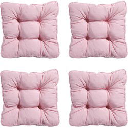 Madison -  Zitkussen Florance Panama soft pink - Ca. 47x47 cm - Set van 4