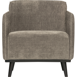 BePureHome Statement Fauteuil Met Arm - Ribstof - Clay - 77x72x93