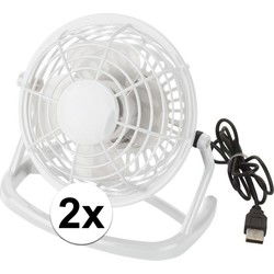 Bureau ventilator met USB 2 stuks - Ventilatoren