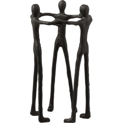 J-line - Figuur Persoon Kring Aluminium Zwart - 20x20x36cm