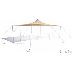 Kit stretchtent 6x4 no wall zand