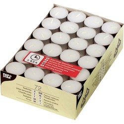 Conpax Candles Waxinelichtjes - 72x stuks - 6 branduren - Waxinelichtjes