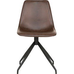 Eetkamerstoel PU-Leer - Zithoogte 48cm - Stoel Monaco - Set van 2