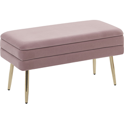 Beliani DURHAM - Bedbank-Roze-Fluweel