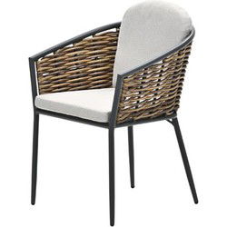 Bali dining fauteuil - natural rotan - desert sand