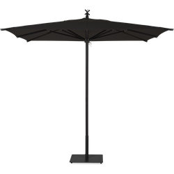 Lanterfant® Levi en Tygo - Parasol en voet - Zwart - Aluminium - 2,4 meter