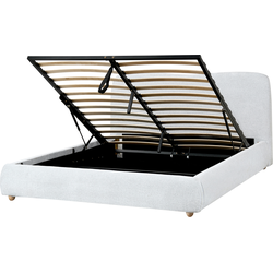 Beliani BLAGNAC - Tweepersoonsbed-Grijs-Polyester