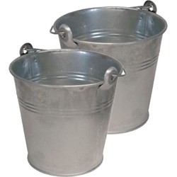 Benson Emmer - 4x - zink - plantenpot - met handvat - 12 liter - Emmers
